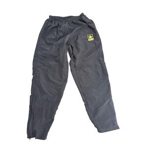Skilcraft US Army Track Pants Mens Medium Black APFU Nylon Elastic Waist Warm Up